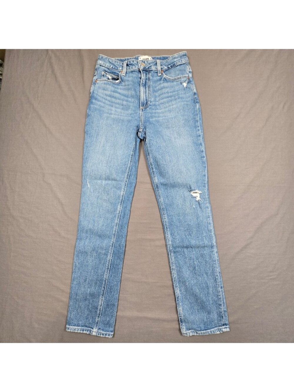 Paige Size 27 Womens Sarah Slim Jeans Light Blue Distressed Denim